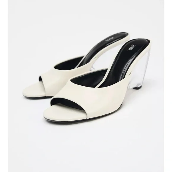 Zara Cream Heels - Picture 1 of 4